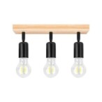 Lubinis šviestuvas E27 LED Eos Reguliuojamas x3 JUODA + Atsparus vandeniui