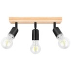 Lubinis šviestuvas E27 LED Eos Reguliuojamas x3 JUODA + Atsparus vandeniui