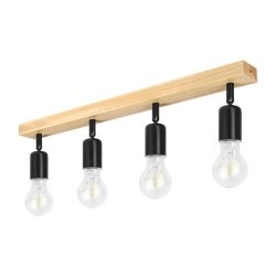 Lubinis šviestuvas E27 LED Eos Reguliuojamas x4 JUODA + Atsparus vandeniui