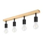 Lubinis šviestuvas E27 LED Eos Reguliuojamas x4 JUODA + Atsparus vandeniui