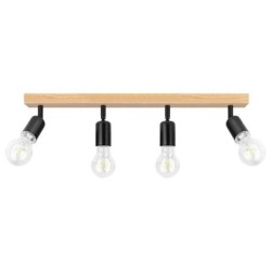 Lubinis šviestuvas E27 LED Eos Reguliuojamas x4 JUODA + Atsparus vandeniui