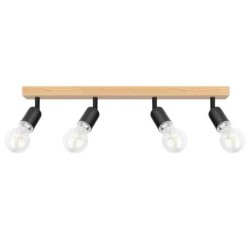 Lubinis šviestuvas E27 LED Eos Reguliuojamas x4 JUODA + Atsparus vandeniui