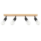 Lubinis šviestuvas E27 LED Eos Reguliuojamas x4 JUODA + Atsparus vandeniui
