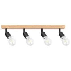 Lubinis šviestuvas E27 LED Eos Reguliuojamas x4 JUODA + Atsparus vandeniui