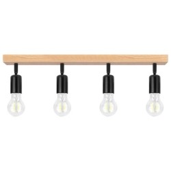 Lubinis šviestuvas E27 LED Eos Reguliuojamas x4 JUODA + Atsparus vandeniui