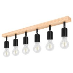 Lubinis šviestuvas E27 LED Eos Reguliuojamas x6 JUODA + Atsparus vandeniui
