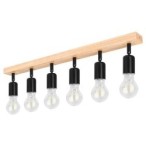 Lubinis šviestuvas E27 LED Eos Reguliuojamas x6 JUODA + Atsparus vandeniui