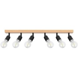 Lubinis šviestuvas E27 LED Eos Reguliuojamas x6 JUODA + Atsparus vandeniui