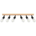 Lubinis šviestuvas E27 LED Eos Reguliuojamas x6 JUODA + Atsparus vandeniui