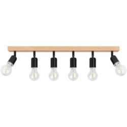 Lubinis šviestuvas E27 LED Eos Reguliuojamas x6 JUODA + Atsparus vandeniui