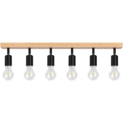 Lubinis šviestuvas E27 LED Eos Reguliuojamas x6 JUODA + Atsparus vandeniui