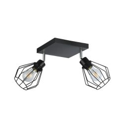 Lubinis šviestuvas E27 LED Otto Reguliuojamas x2 JUODA