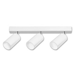 Sieninis - lubinis šviestuvas GU10 LED Bardo Reguliuojamas x3 BALTA