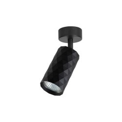 Sieninis - lubinis šviestuvas GU10 LED Glamour Reguliuojamas x1 JUODA