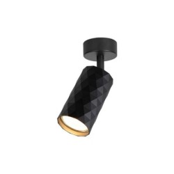 Sieninis - lubinis šviestuvas GU10 LED Glamour Reguliuojamas x1 JUODA