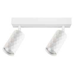 Sieninis - lubinis šviestuvas GU10 LED Glamour Reguliuojamas x2 BALTA