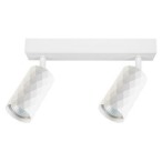 Sieninis - lubinis šviestuvas GU10 LED Glamour Reguliuojamas x2 BALTA