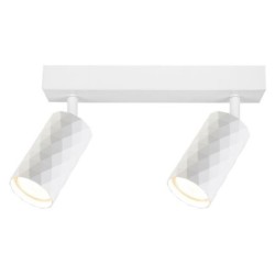 Sieninis - lubinis šviestuvas GU10 LED Glamour Reguliuojamas x2 BALTA