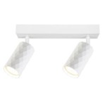 Sieninis - lubinis šviestuvas GU10 LED Glamour Reguliuojamas x2 BALTA