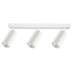Sieninis - lubinis šviestuvas GU10 LED Glamour Reguliuojamas x3 BALTA