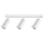 Sieninis - lubinis šviestuvas GU10 LED Glamour Reguliuojamas x3 BALTA