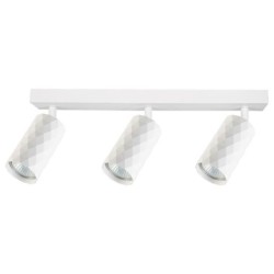Sieninis - lubinis šviestuvas GU10 LED Glamour Reguliuojamas x3 BALTA