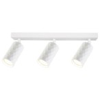 Sieninis - lubinis šviestuvas GU10 LED Glamour Reguliuojamas x3 BALTA