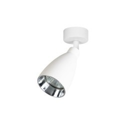 Sieninis - lubinis šviestuvas GU10 LED Helis Reguliuojamas x1 BALTA + Chromo