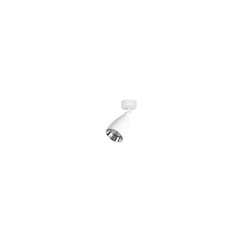 Sieninis - lubinis šviestuvas GU10 LED Helis Reguliuojamas x1 BALTA + Chromo