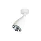 Sieninis - lubinis šviestuvas GU10 LED Helis Reguliuojamas x1 BALTA + Chromo