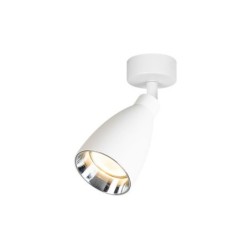 Sieninis - lubinis šviestuvas GU10 LED Helis Reguliuojamas x1 BALTA + Chromo