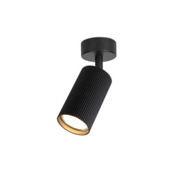 Sieninis - lubinis šviestuvas GU10 LED Lucerno Reguliuojamas x1 JUODA
