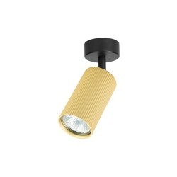 Sieninis - lubinis šviestuvas GU10 LED Lucerno Reguliuojamas x1 JUODA+Aukso