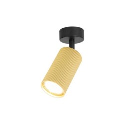 Sieninis - lubinis šviestuvas GU10 LED Lucerno Reguliuojamas x1 JUODA+Aukso