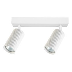 Sieninis - lubinis šviestuvas GU10 LED Lucerno Reguliuojamas x2 BALTA