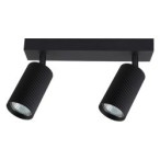 Sieninis - lubinis šviestuvas GU10 LED Lucerno Reguliuojamas x2 JUODA