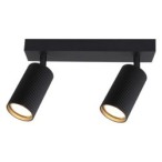 Sieninis - lubinis šviestuvas GU10 LED Lucerno Reguliuojamas x2 JUODA