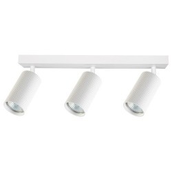 Sieninis - lubinis šviestuvas GU10 LED Lucerno Reguliuojamas x3 BALTA
