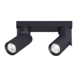 Sieninis - lubinis šviestuvas GU10 LED Rita Reguliuojamas x2 JUODA