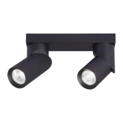Sieninis - lubinis šviestuvas GU10 LED Rita Reguliuojamas x2 JUODA