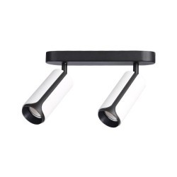 Sieninis - lubinis šviestuvas GU10 LED Sento Reguliuojamas x2 BALTA+JUODA