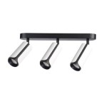 Sieninis - lubinis šviestuvas GU10 LED Sento Reguliuojamas x3 BALTA+JUODA