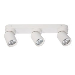 Sieninis - lubinis šviestuvas GU10 LED Timo Reguliuojamas x3 BALTA