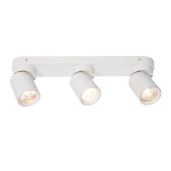 Sieninis - lubinis šviestuvas GU10 LED Timo Reguliuojamas x3 BALTA