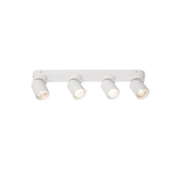 Sieninis - lubinis šviestuvas GU10 LED Timo Reguliuojamas x4 BALTA