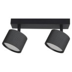 Sieninis - lubinis šviestuvas GX53 LED Orbin Reguliuojamas x2 JUODA