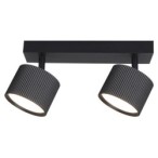 Sieninis - lubinis šviestuvas GX53 LED Orbin Reguliuojamas x2 JUODA