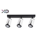 Sieninis - lubinis šviestuvas (XD-IK263W) GU10 LED x3 BALTA+JUODA