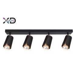 Sieninis šviestuvas (XD-IK264B) GU10 LED x4 JUODA+Aukso