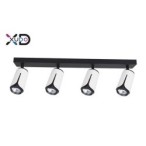 Sieninis - lubinis šviestuvas (XD-IK264W) GU10 LED x4 BALTA+JUODA
